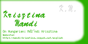 krisztina mandi business card